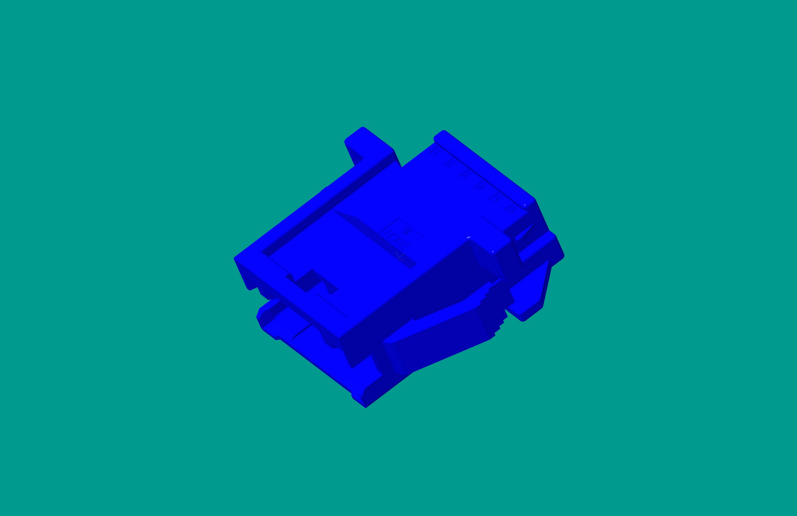 2.0間距，PNIRR-06V-S(帶鎖定面板)插座/藍(lán)色/