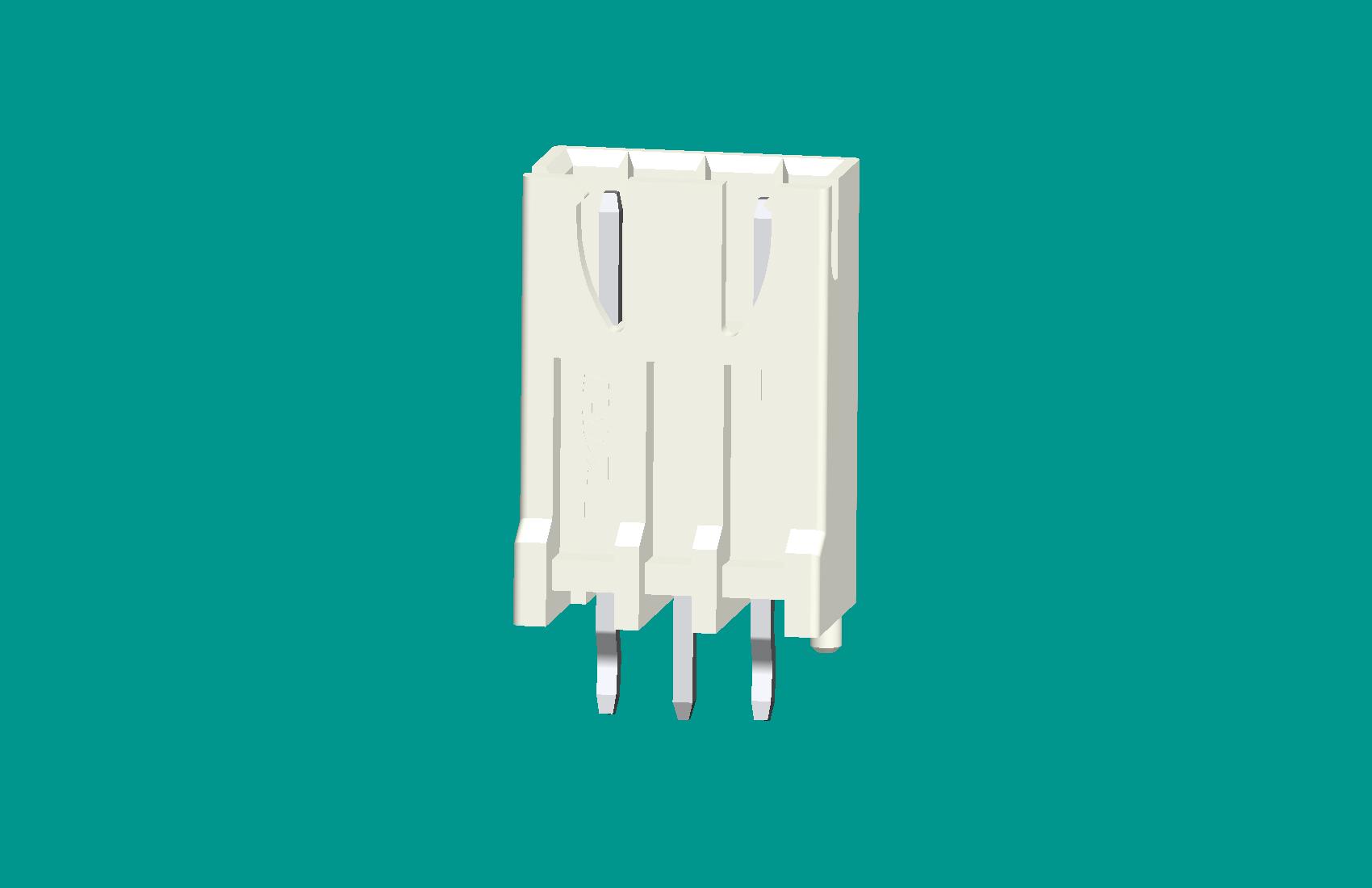 XH灌膠型針座3位本色-高灼熱絲