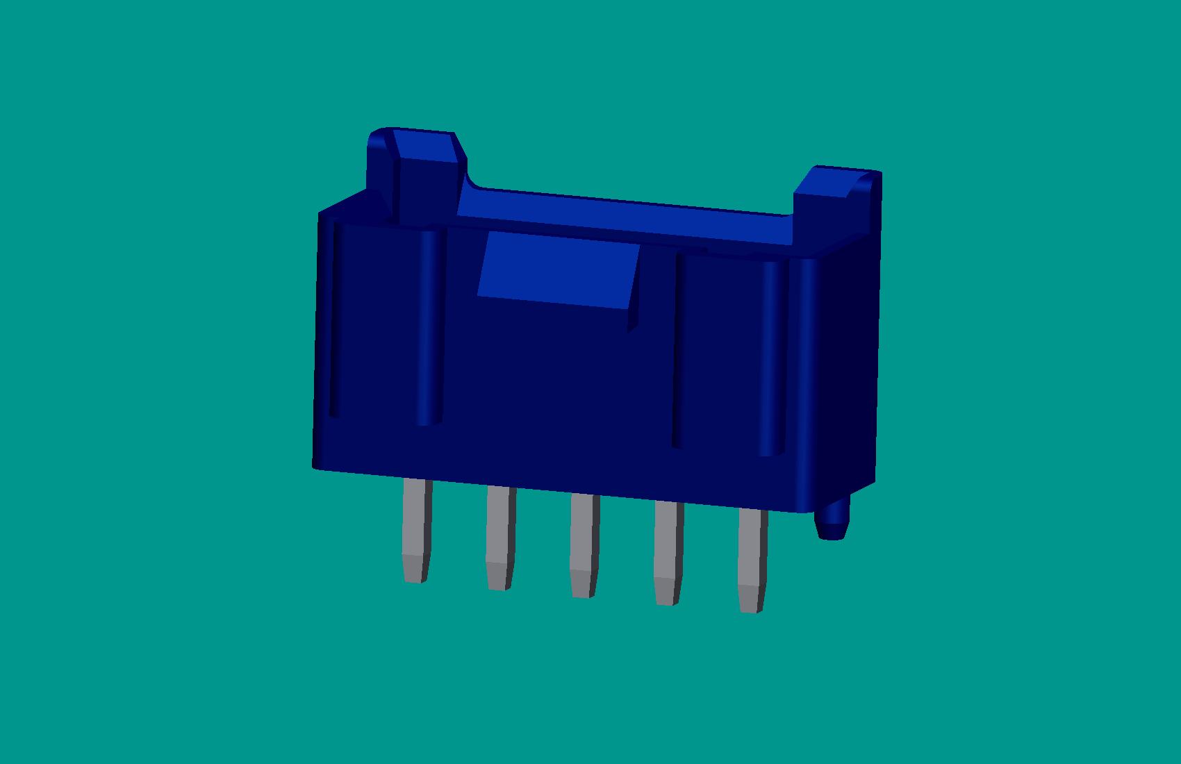 B5B-XH-K3立式針座藍色/普通PA66