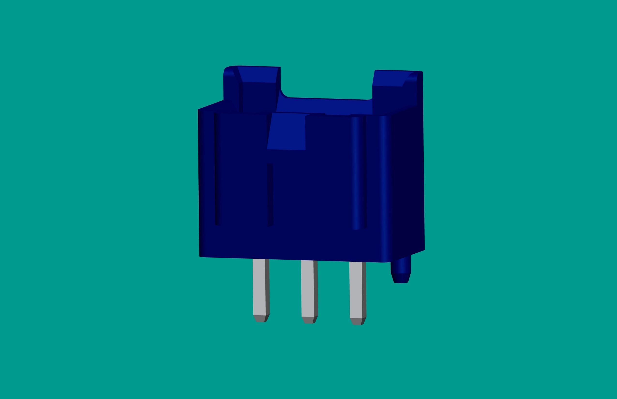 B3B-XH-K3立式針座藍色/普通PA66