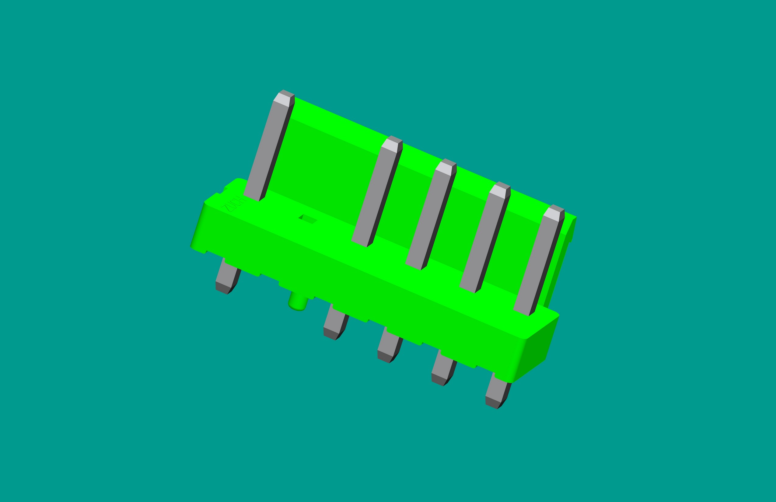 VH-6A-1（半包，帶定位，綠色普通PA66）（缺第2針）